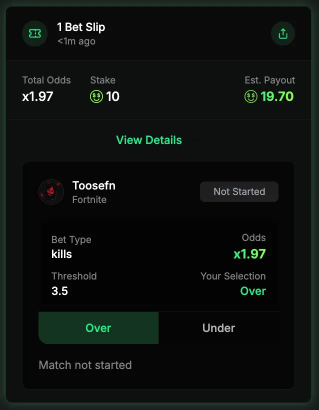 Fortnite Betslip