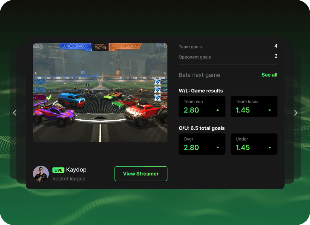 Browsing Rocket League Matches